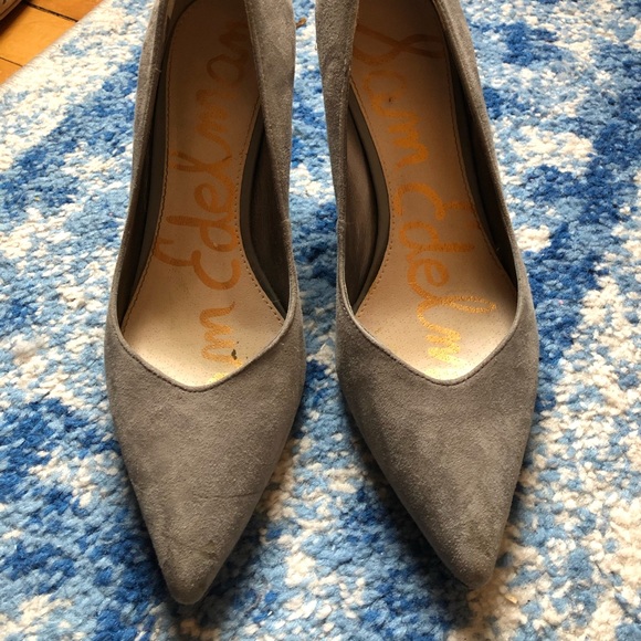 Sam Edelman Grey Suede Heels - Size 6.5 - Picture 2 of 8